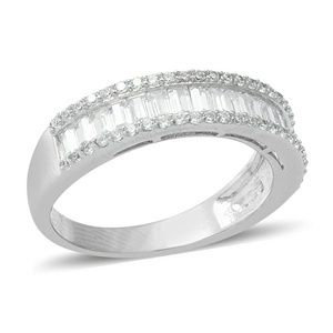 🌸NWT🌸-WHITE CZ BAND IN STERLING SILVER
